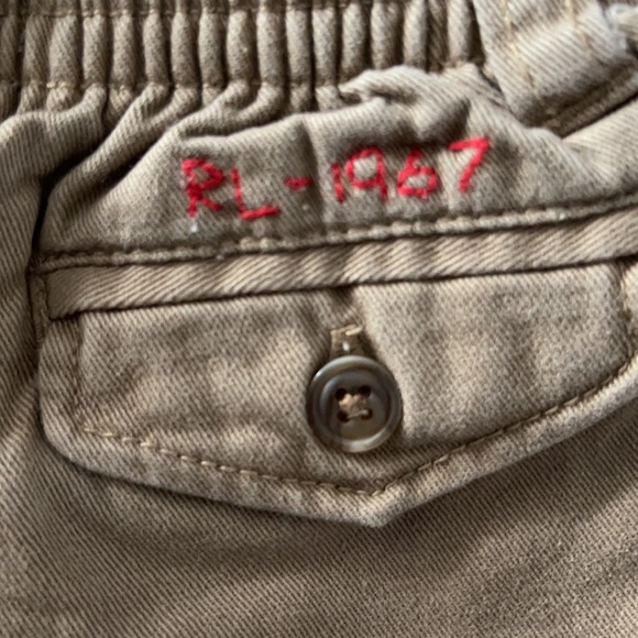 Ralph Lauren RL-1967 Tan khaki pants. 9 months. RL-1968 embroidery on back - Picture 3 of 5